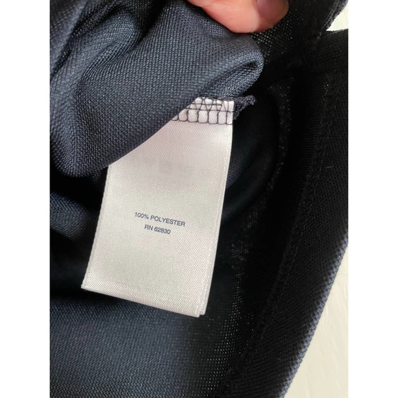 Land's End navy blue, short sleeve collared top. Size 7-8. - Picture 4 of 5